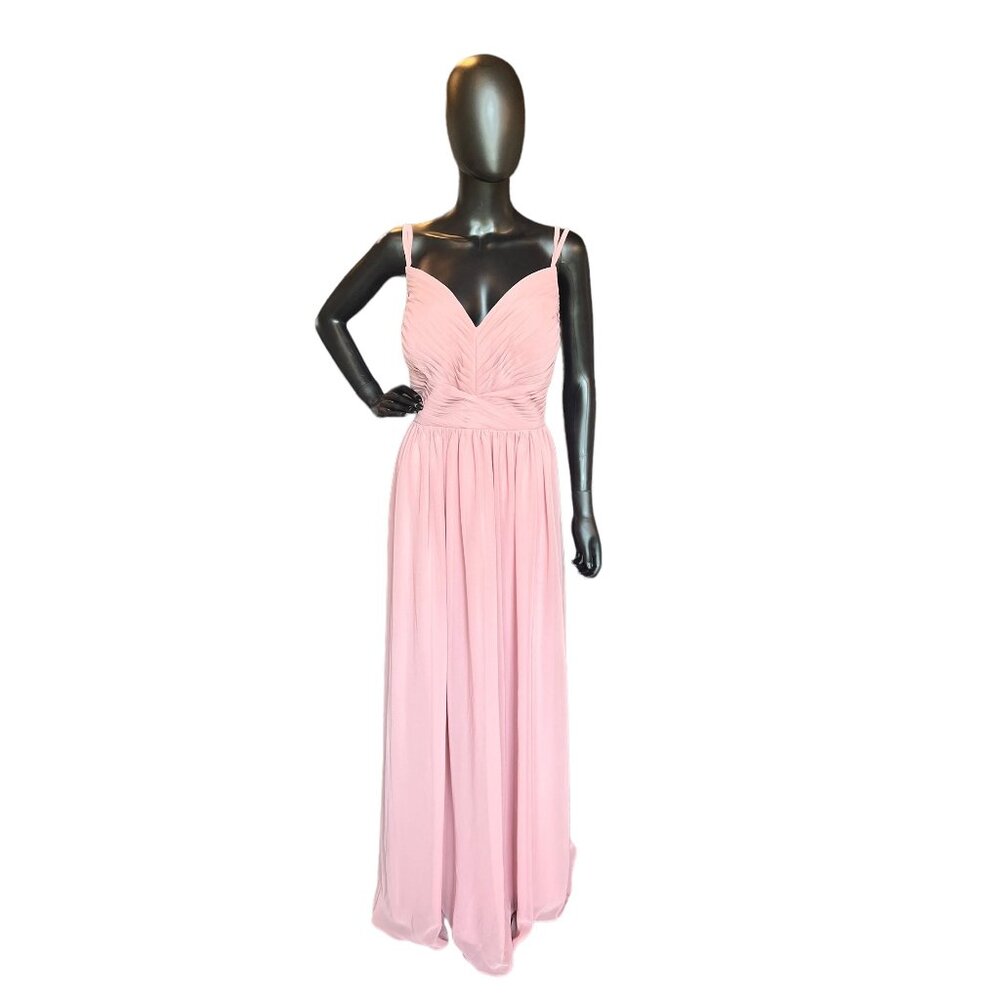 Rose Chiffon Lace Back Azazi Formal Dress